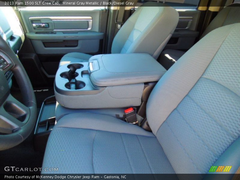 Mineral Gray Metallic / Black/Diesel Gray 2013 Ram 1500 SLT Crew Cab
