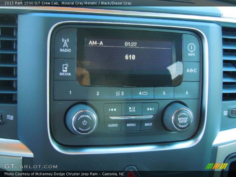 Mineral Gray Metallic / Black/Diesel Gray 2013 Ram 1500 SLT Crew Cab
