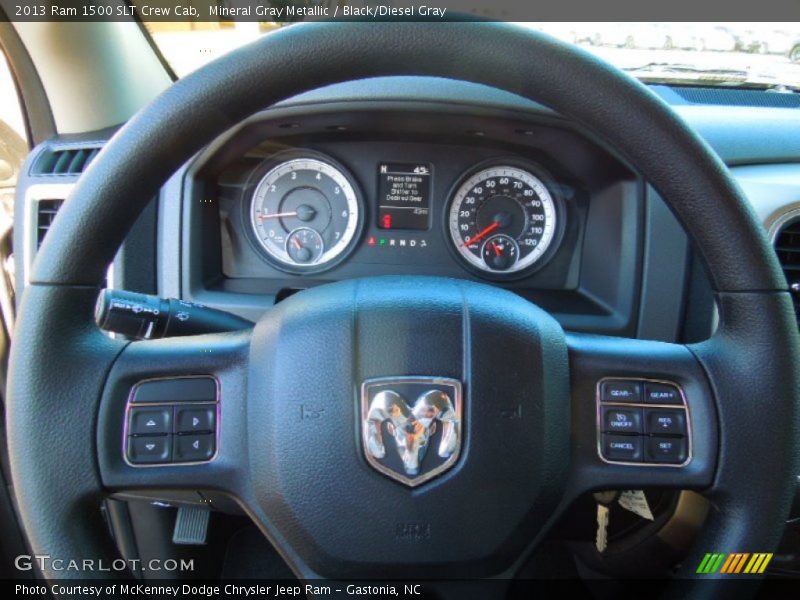 Mineral Gray Metallic / Black/Diesel Gray 2013 Ram 1500 SLT Crew Cab