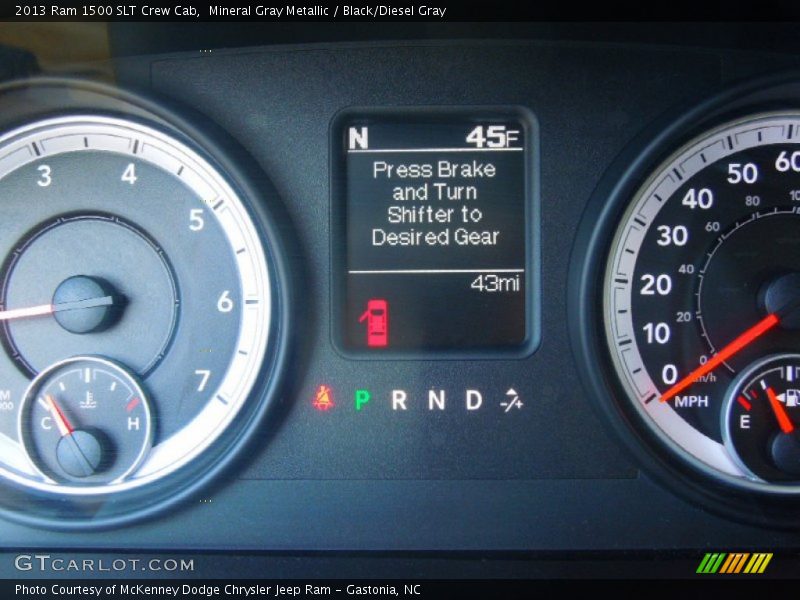 Mineral Gray Metallic / Black/Diesel Gray 2013 Ram 1500 SLT Crew Cab