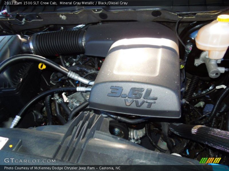 Mineral Gray Metallic / Black/Diesel Gray 2013 Ram 1500 SLT Crew Cab