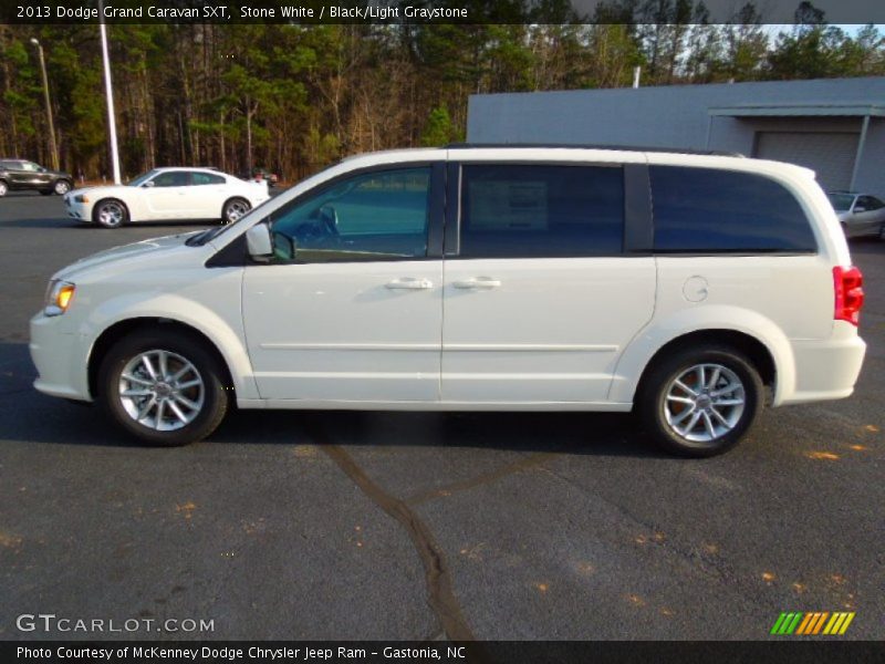 Stone White / Black/Light Graystone 2013 Dodge Grand Caravan SXT