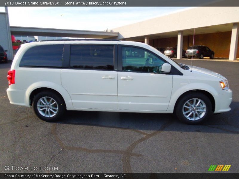 Stone White / Black/Light Graystone 2013 Dodge Grand Caravan SXT