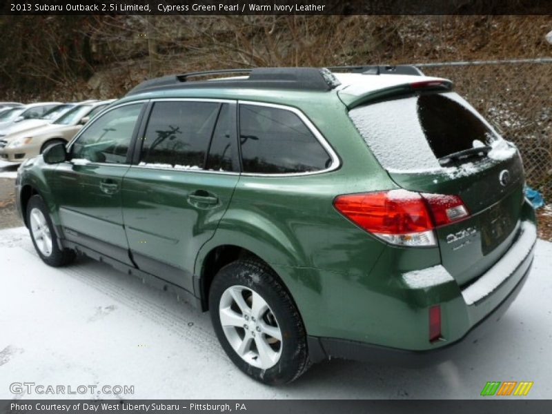 Cypress Green Pearl / Warm Ivory Leather 2013 Subaru Outback 2.5i Limited