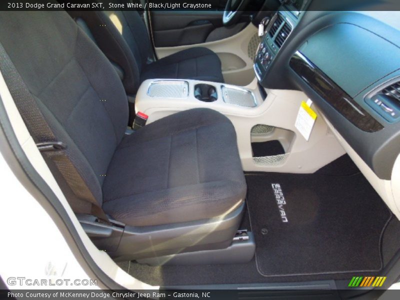 Stone White / Black/Light Graystone 2013 Dodge Grand Caravan SXT