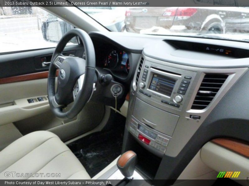 Cypress Green Pearl / Warm Ivory Leather 2013 Subaru Outback 2.5i Limited