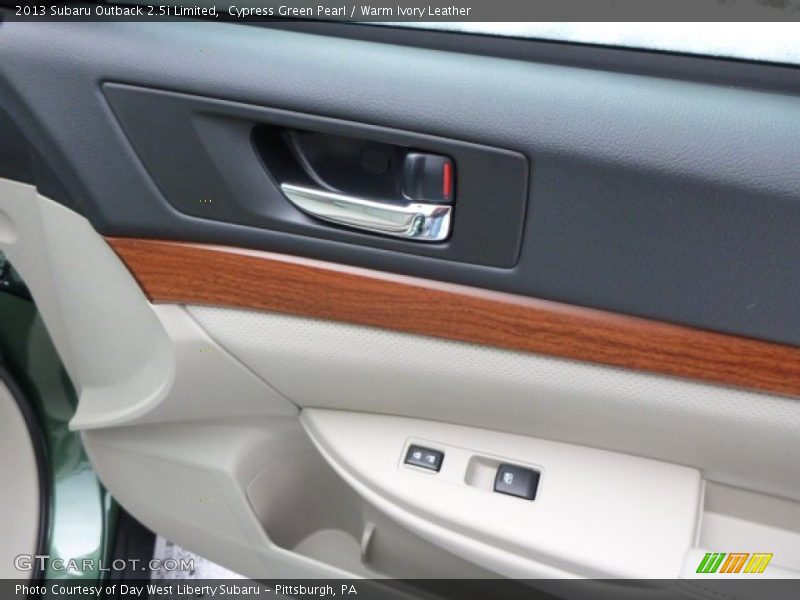 Cypress Green Pearl / Warm Ivory Leather 2013 Subaru Outback 2.5i Limited
