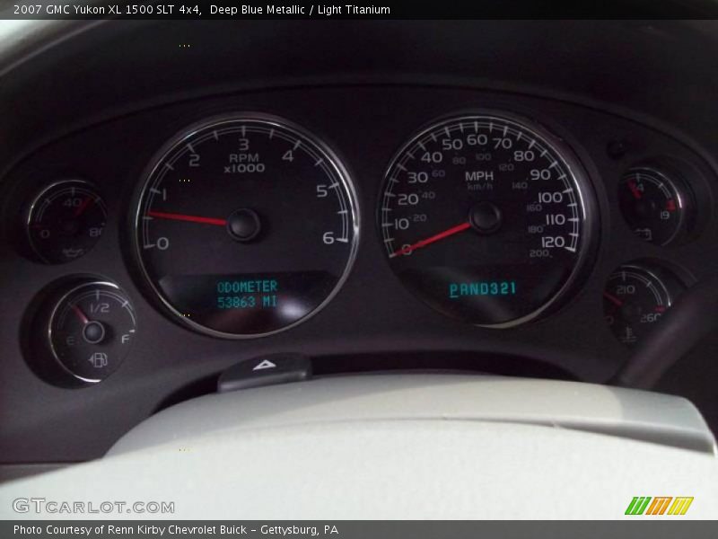 Deep Blue Metallic / Light Titanium 2007 GMC Yukon XL 1500 SLT 4x4
