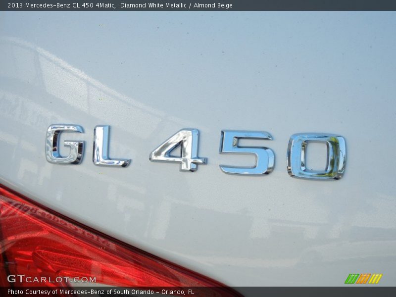 Diamond White Metallic / Almond Beige 2013 Mercedes-Benz GL 450 4Matic