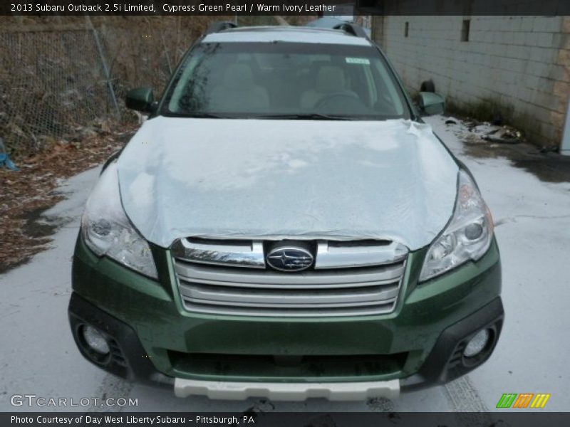 Cypress Green Pearl / Warm Ivory Leather 2013 Subaru Outback 2.5i Limited