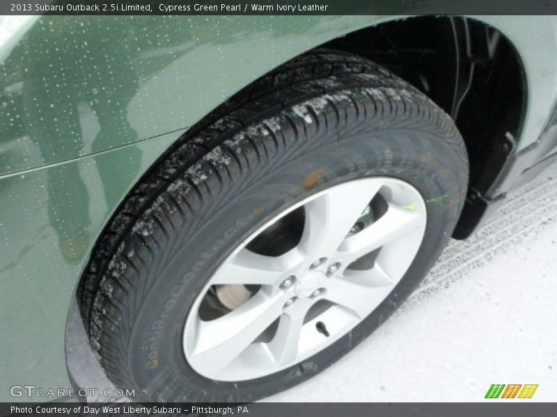 Cypress Green Pearl / Warm Ivory Leather 2013 Subaru Outback 2.5i Limited