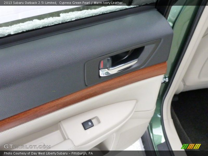 Cypress Green Pearl / Warm Ivory Leather 2013 Subaru Outback 2.5i Limited