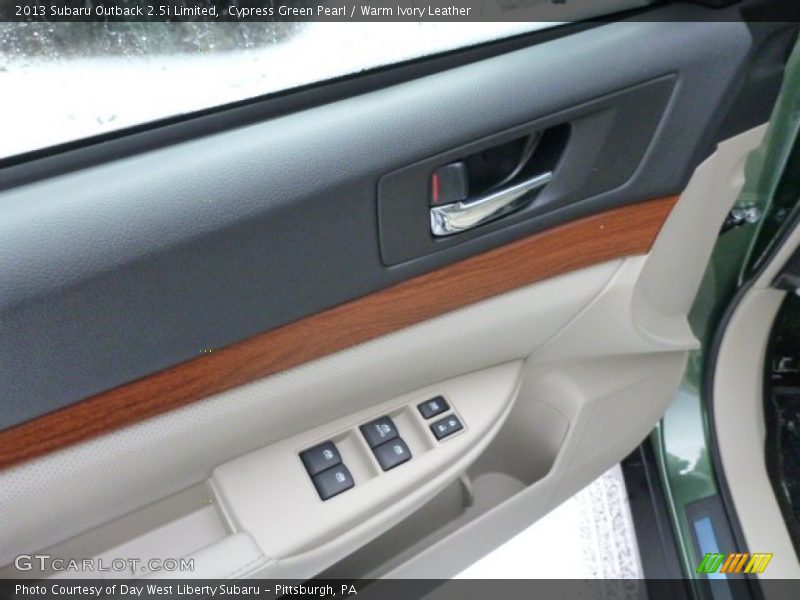 Cypress Green Pearl / Warm Ivory Leather 2013 Subaru Outback 2.5i Limited