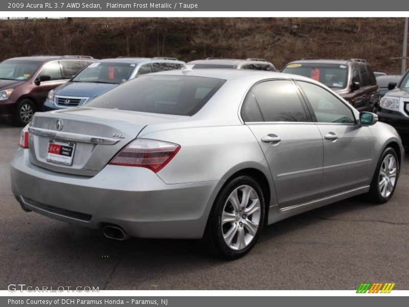 Platinum Frost Metallic / Taupe 2009 Acura RL 3.7 AWD Sedan