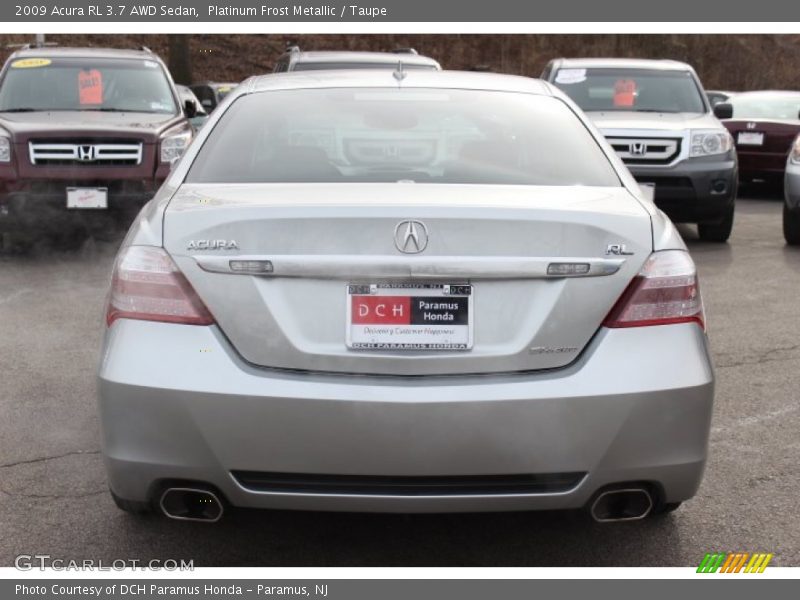 Platinum Frost Metallic / Taupe 2009 Acura RL 3.7 AWD Sedan