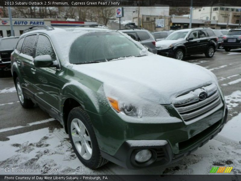 Cypress Green Pearl / Ivory 2013 Subaru Outback 2.5i Premium