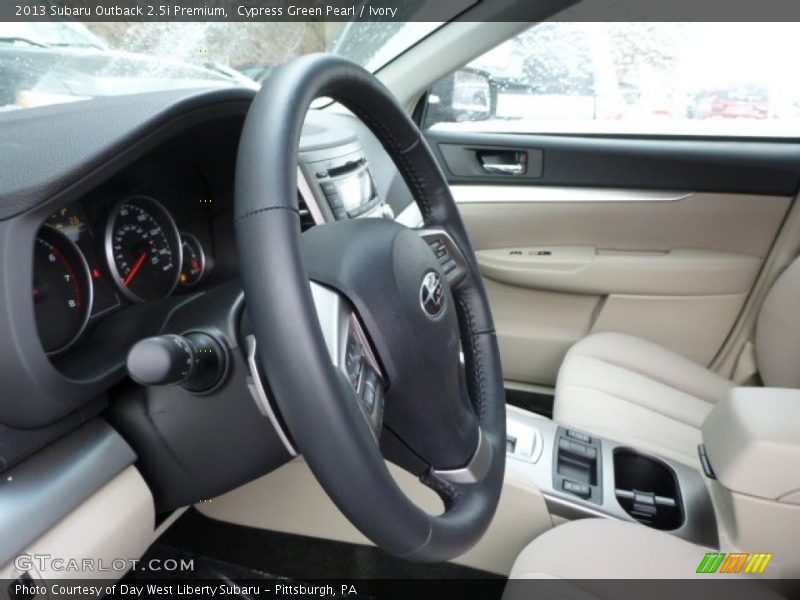 Cypress Green Pearl / Ivory 2013 Subaru Outback 2.5i Premium