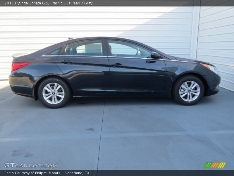 Pacific Blue Pearl / Gray 2013 Hyundai Sonata GLS