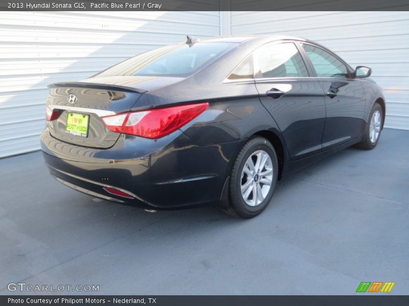 Pacific Blue Pearl / Gray 2013 Hyundai Sonata GLS
