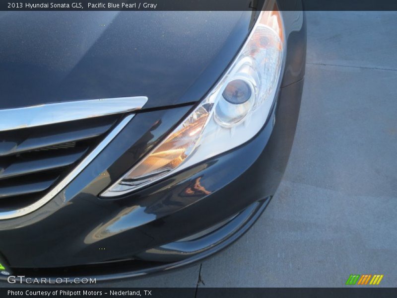 Pacific Blue Pearl / Gray 2013 Hyundai Sonata GLS