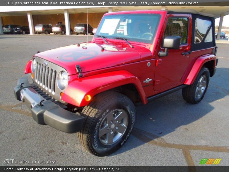 Deep Cherry Red Crystal Pearl / Freedom Edition Black/Silver 2013 Jeep Wrangler Oscar Mike Freedom Edition 4x4