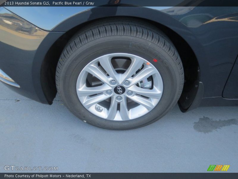 Pacific Blue Pearl / Gray 2013 Hyundai Sonata GLS