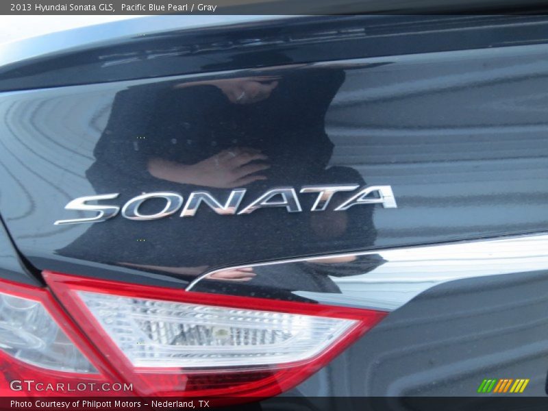 Pacific Blue Pearl / Gray 2013 Hyundai Sonata GLS