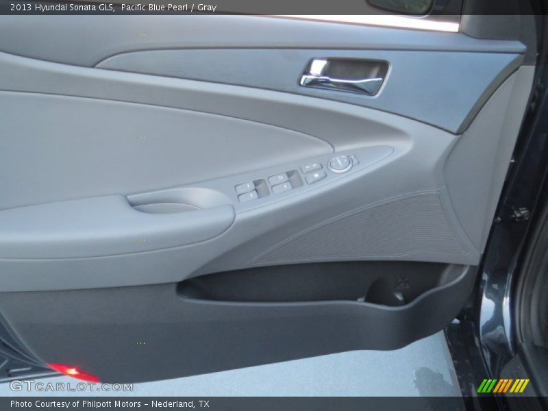 Pacific Blue Pearl / Gray 2013 Hyundai Sonata GLS