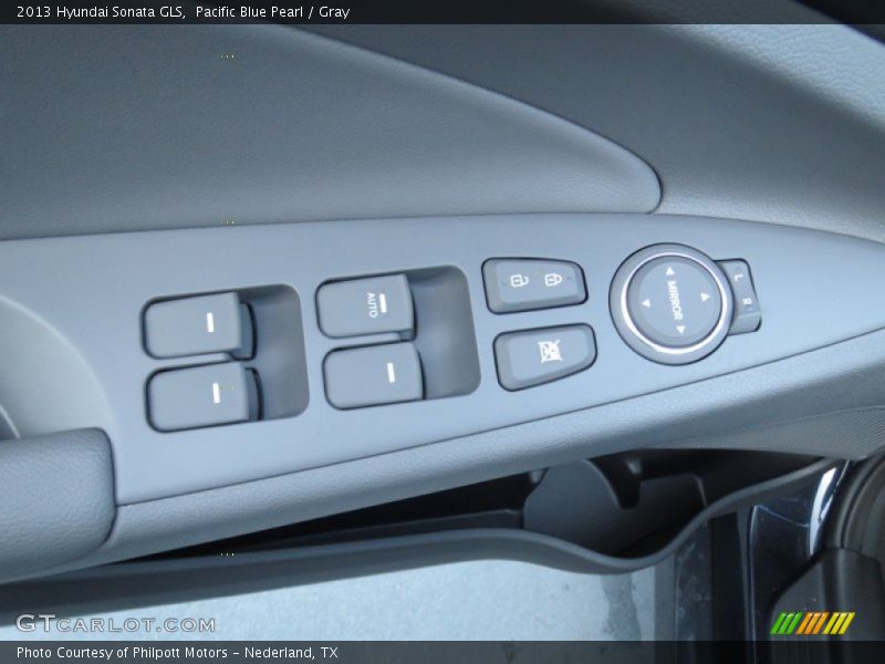 Pacific Blue Pearl / Gray 2013 Hyundai Sonata GLS