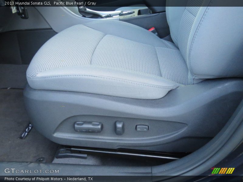 Pacific Blue Pearl / Gray 2013 Hyundai Sonata GLS