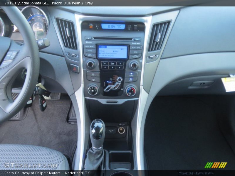 Pacific Blue Pearl / Gray 2013 Hyundai Sonata GLS