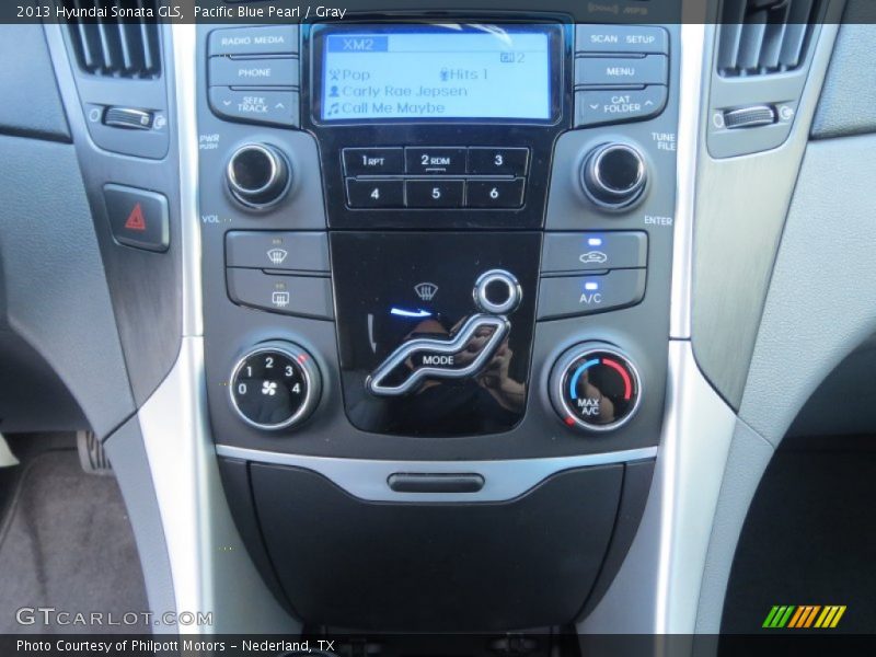 Pacific Blue Pearl / Gray 2013 Hyundai Sonata GLS