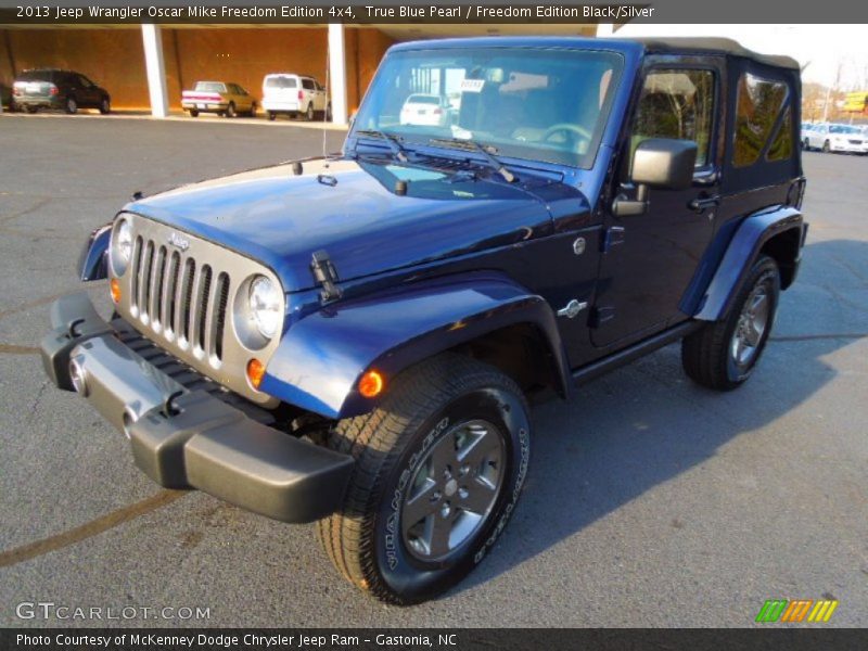 True Blue Pearl / Freedom Edition Black/Silver 2013 Jeep Wrangler Oscar Mike Freedom Edition 4x4