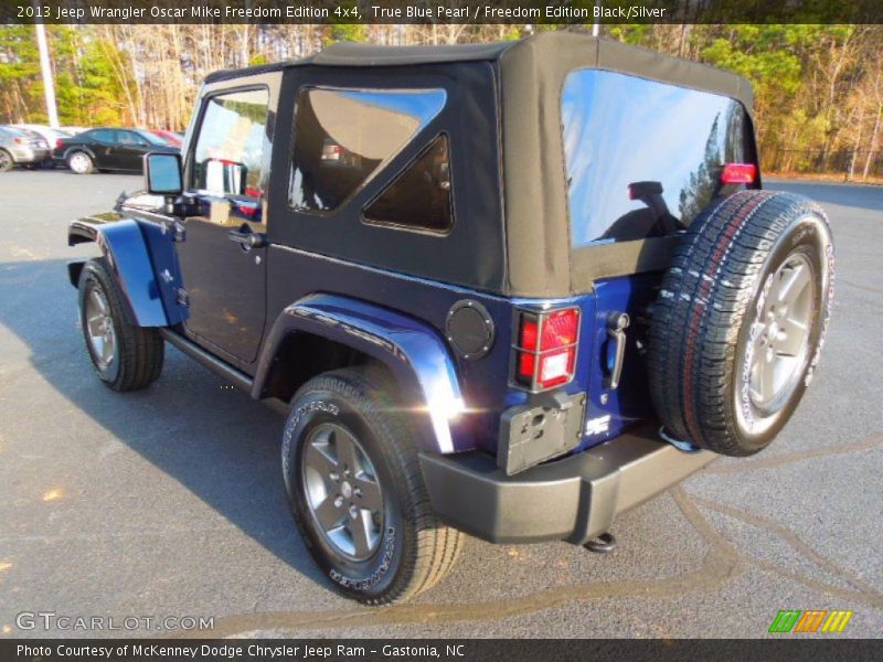 True Blue Pearl / Freedom Edition Black/Silver 2013 Jeep Wrangler Oscar Mike Freedom Edition 4x4