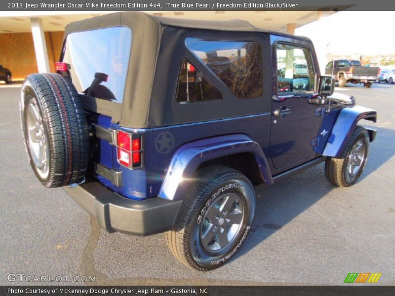 True Blue Pearl / Freedom Edition Black/Silver 2013 Jeep Wrangler Oscar Mike Freedom Edition 4x4
