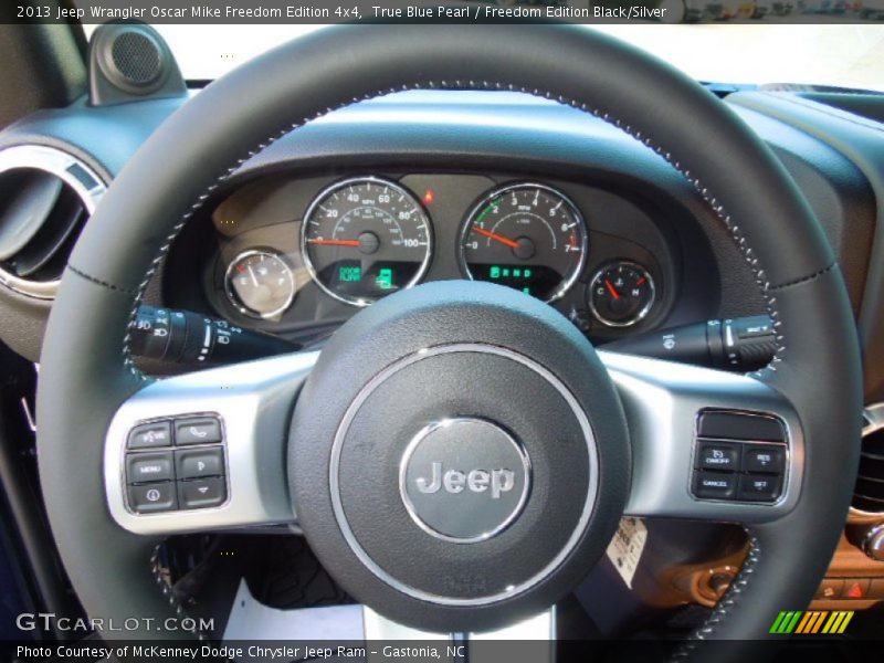 True Blue Pearl / Freedom Edition Black/Silver 2013 Jeep Wrangler Oscar Mike Freedom Edition 4x4