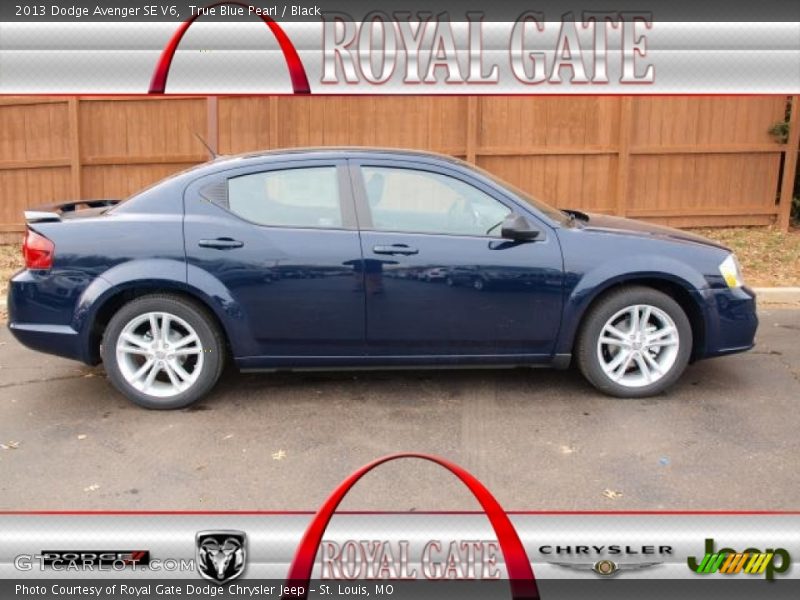 True Blue Pearl / Black 2013 Dodge Avenger SE V6