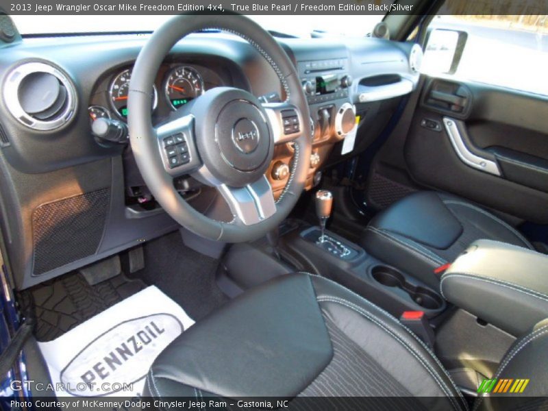 True Blue Pearl / Freedom Edition Black/Silver 2013 Jeep Wrangler Oscar Mike Freedom Edition 4x4