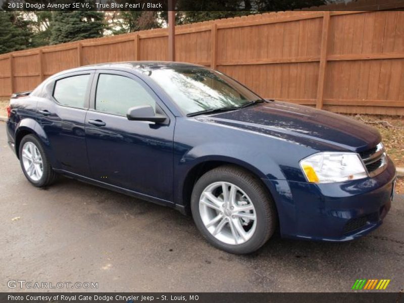 True Blue Pearl / Black 2013 Dodge Avenger SE V6