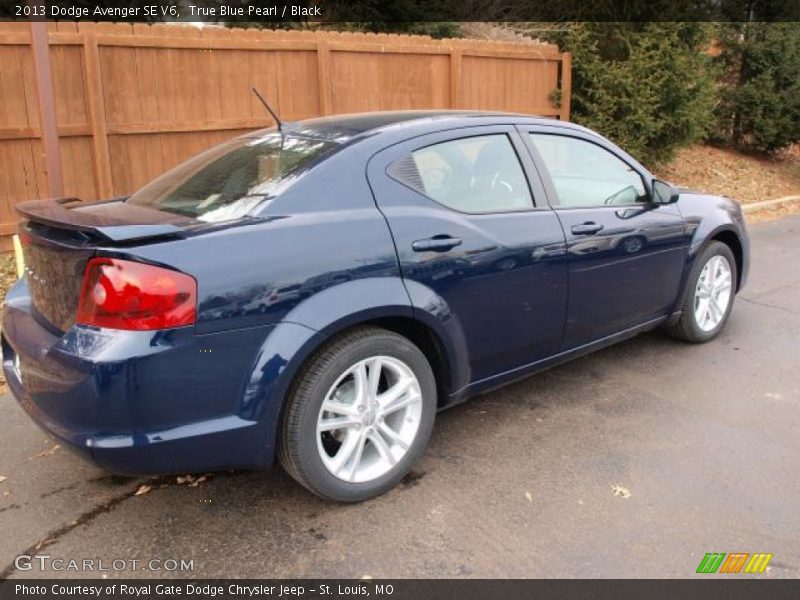 True Blue Pearl / Black 2013 Dodge Avenger SE V6