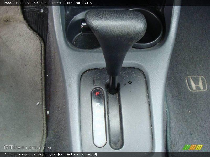 Flamenco Black Pearl / Gray 2000 Honda Civic LX Sedan