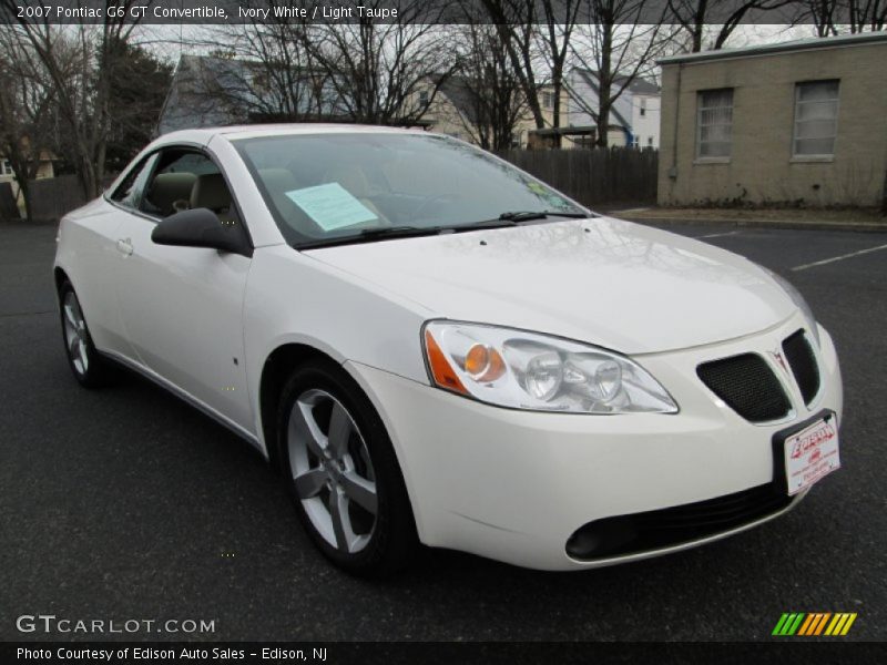 Ivory White / Light Taupe 2007 Pontiac G6 GT Convertible