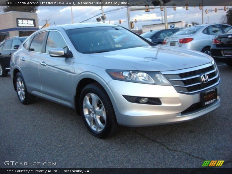 Alabaster Silver Metallic / Black 2010 Honda Accord Crosstour EX-L 4WD