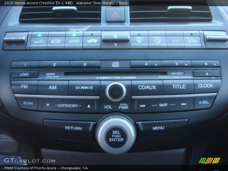 Alabaster Silver Metallic / Black 2010 Honda Accord Crosstour EX-L 4WD