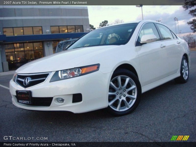 Premium White Pearl / Parchment 2007 Acura TSX Sedan