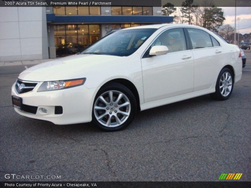 Premium White Pearl / Parchment 2007 Acura TSX Sedan