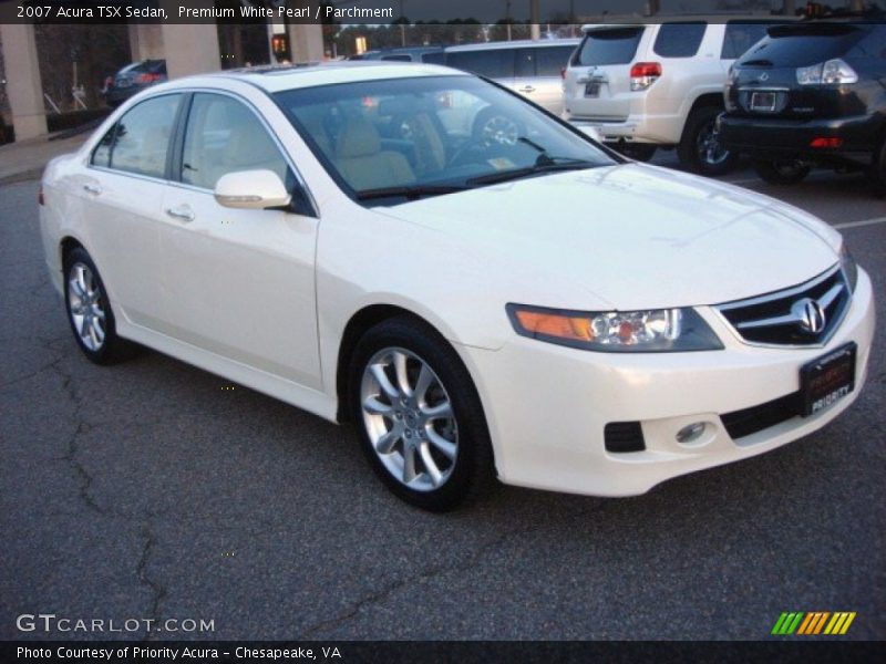 Premium White Pearl / Parchment 2007 Acura TSX Sedan