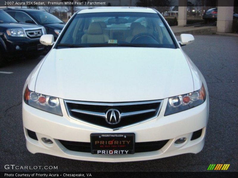 Premium White Pearl / Parchment 2007 Acura TSX Sedan
