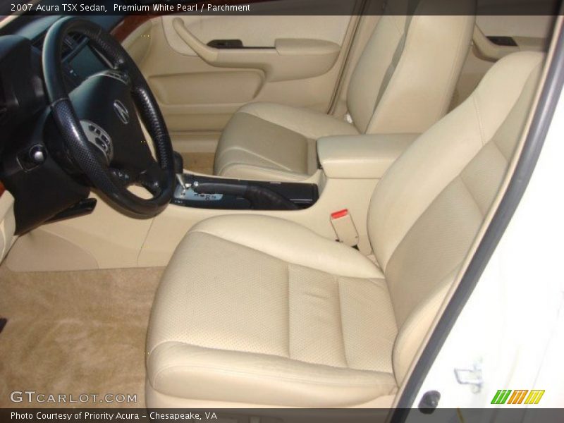 Premium White Pearl / Parchment 2007 Acura TSX Sedan