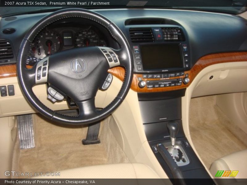 Premium White Pearl / Parchment 2007 Acura TSX Sedan